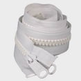 thumbnail image 1 of Lenzip Boat Separator Zipper | Double Pull 62 Inch White Plastic, 1 of 3