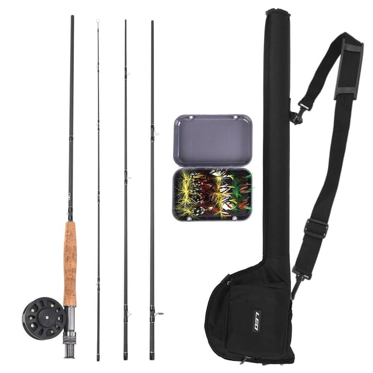 Leo 9' Fly Fishing Rod and Reel Combo, 4-Piece, ABS, Lightweight