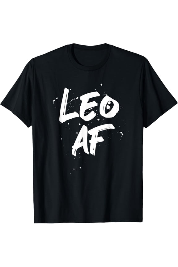 Leo AF Zodiac Sign Horoscope Birthday T-ShirtBrand clothing, men and women can wear, black, white, gifts.