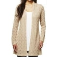 thumbnail image 1 of Leo And Nicole Ladies Pointelle Cardigan - Linen (XXL), 1 of 1