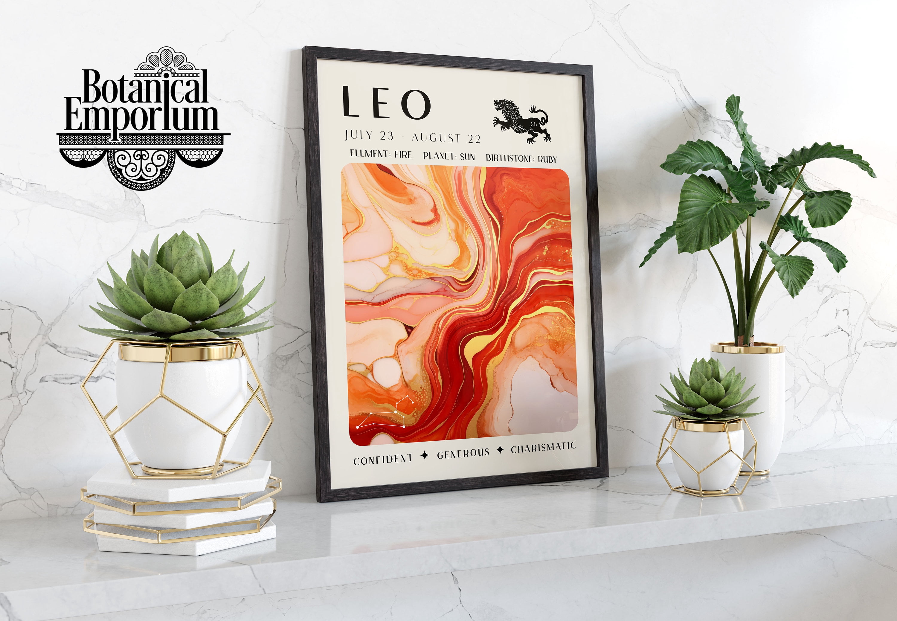 Leo Astrology Retro Zodiac Vintage Star Sign Cosmic Angel Number ...