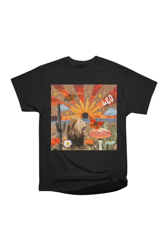 Leo Collage T-Shirt Tee Gift For Him Merch For Her Apparel For Friend