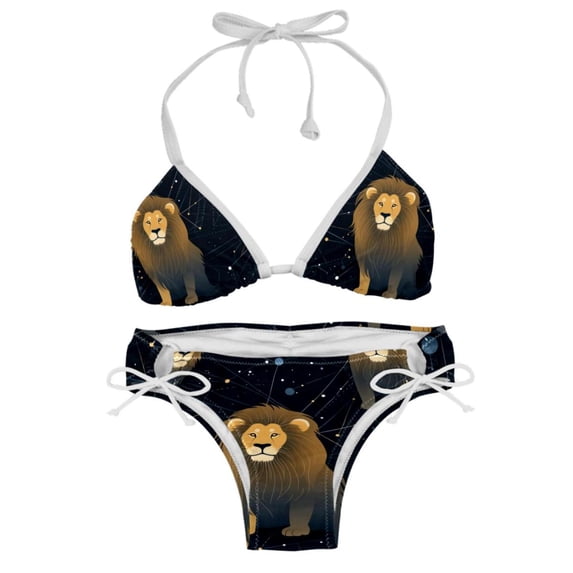 Leo Constellation Detachable Sponge Adjustable Strap Bikini Set Two-Pack - Ideal for All Seasons
