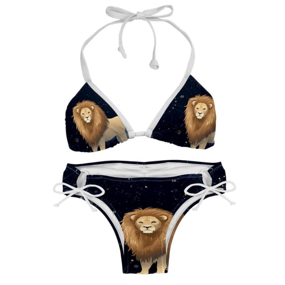 Leo Constellation Detachable Sponge Adjustable Strap Two-Pack Bikini Set Swimsuits for Women, Swimming Suit Beach Wear