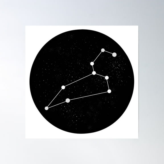 Leo Constellation Poster Wall Art, Modern Wall Decor, 30x30 UNFRAMED