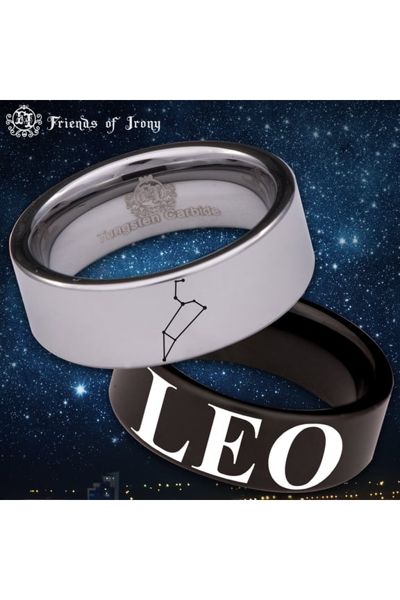 Leo Constellation Tungsten Carbide Ring