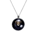thumbnail image 1 of Leo Constellation Women's Glass Circular Pendant Necklace, 1 of 5
