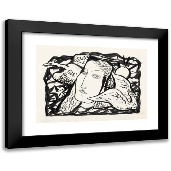 Leo Gestel 18x14 Black Modern Framed Museum Art Print Titled - Venus Vignette for Book "L’Art Hollandais Contemporain" by Paul Fierens (1932)