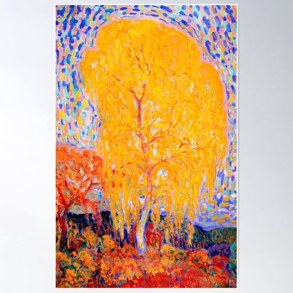 Leo Gestel - Autumn Tree Poster, 12x18 UNFRAMED