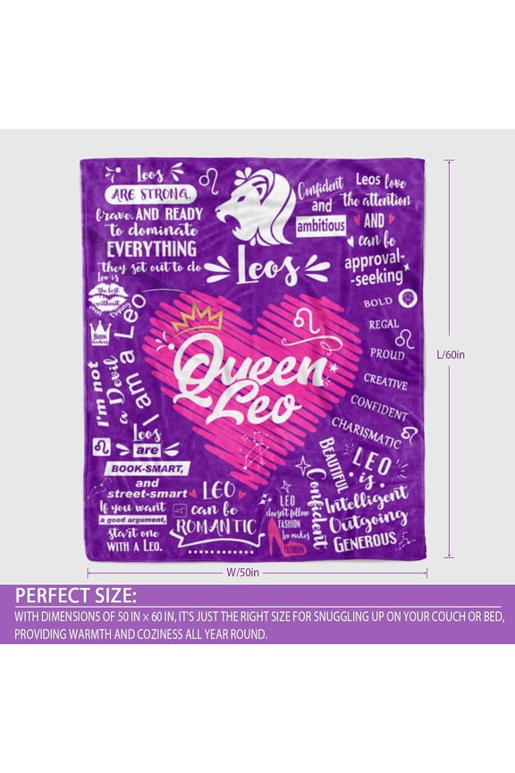 Leo Gifts for Women - Leo Gifts, Leo Gift, Women, Leo Birthday Gifts for Women, Leo Birthday Gift, Leo Zodiac Gifts, Gifts for Leo Women Throw Blanket 50" × 60"