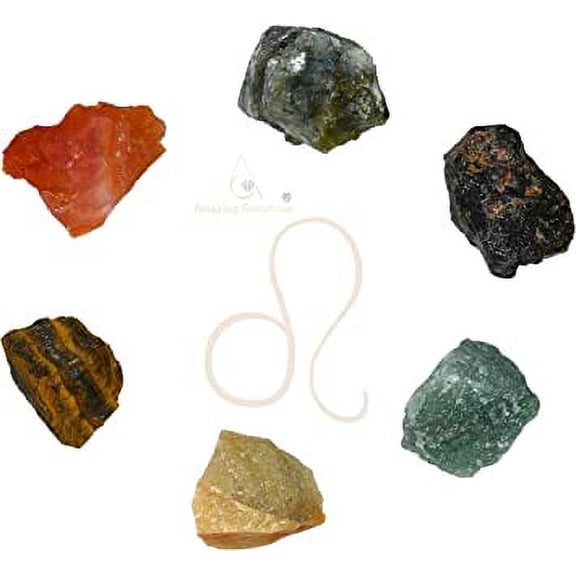 Leo Healing Crystal Set, Zodiac Birthstone Kit for Gift