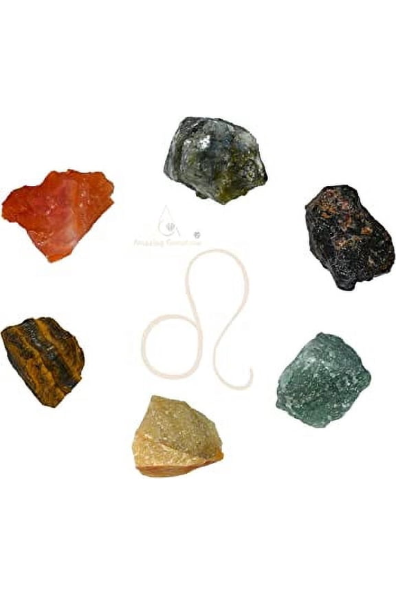 Leo Healing Crystal Set, Zodiac Birthstone Kit for Gift