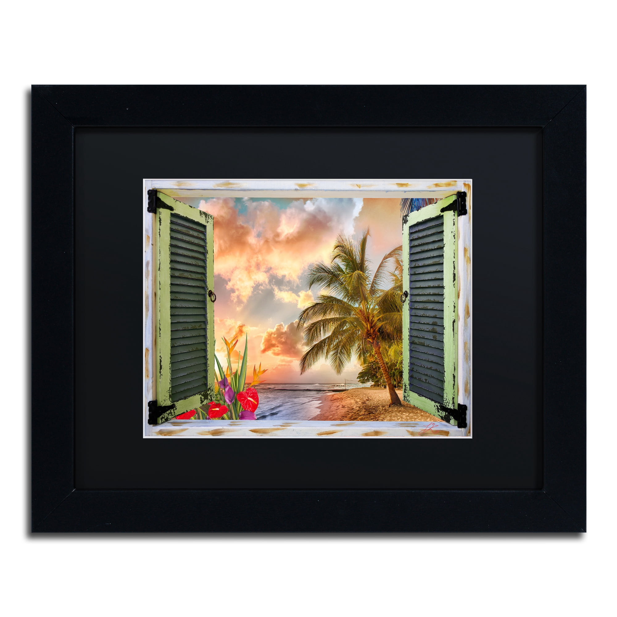 Leo Kelly 'Window to Paradise IV' Matted Framed Art