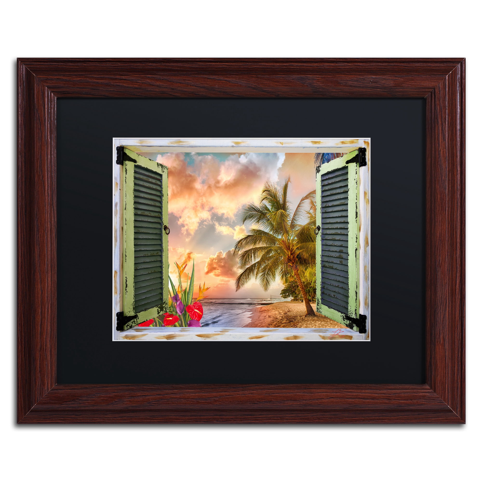 Leo Kelly 'Window to Paradise IV' Matted Framed Art