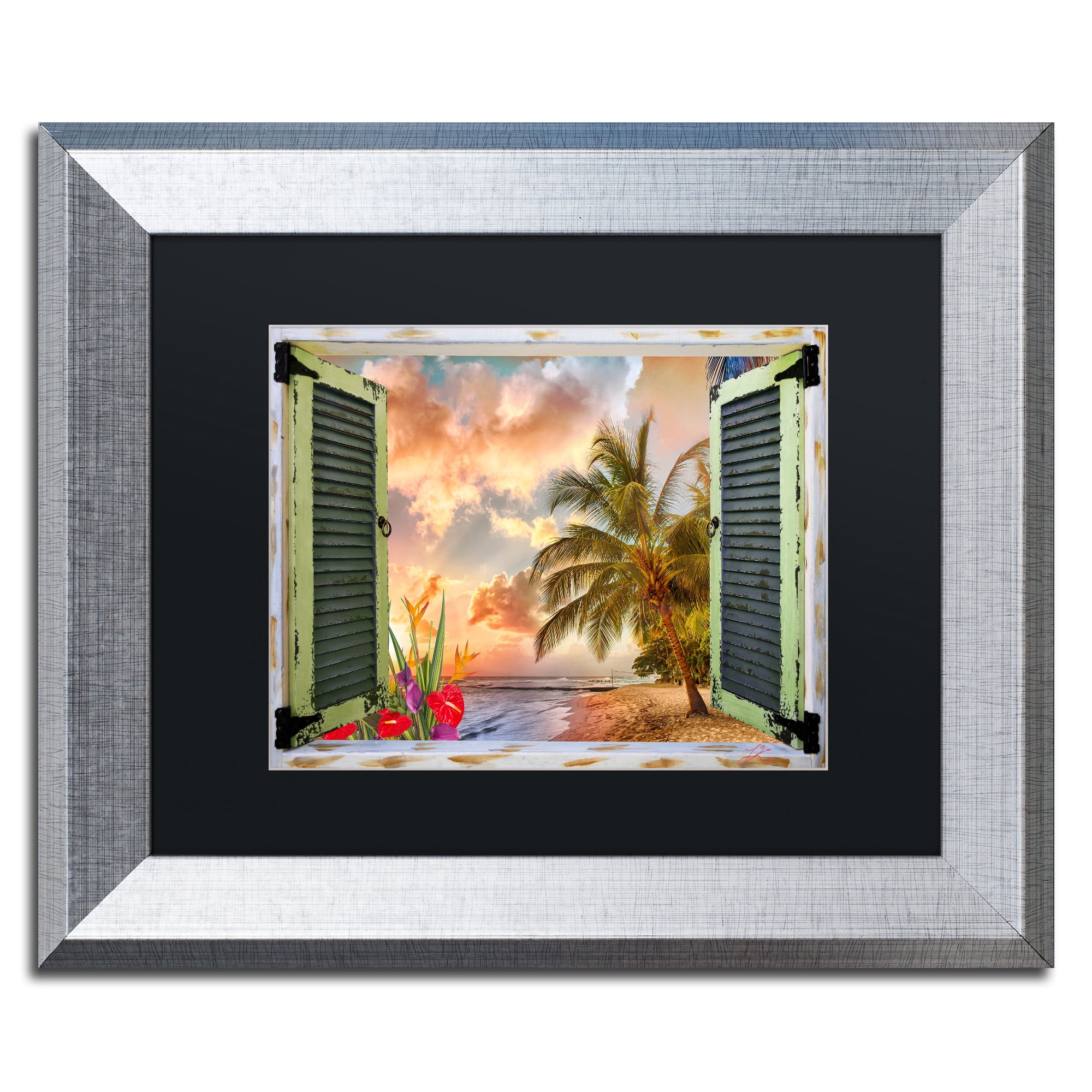Leo Kelly 'Window to Paradise IV' Matted Framed Art
