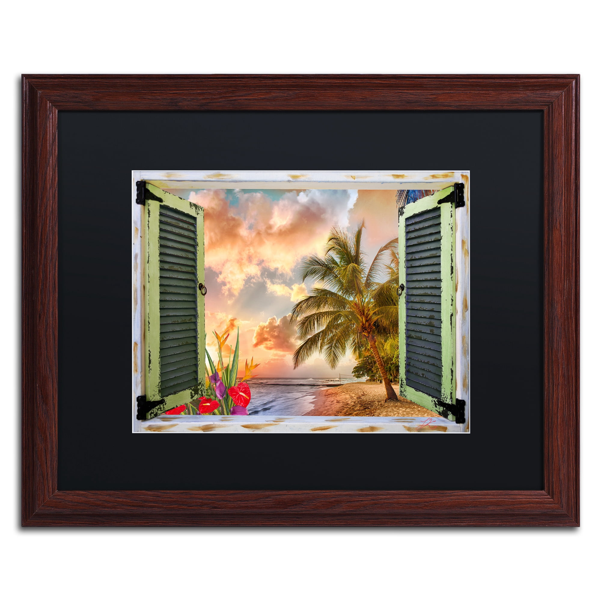 Leo Kelly 'Window to Paradise IV' Matted Framed Art