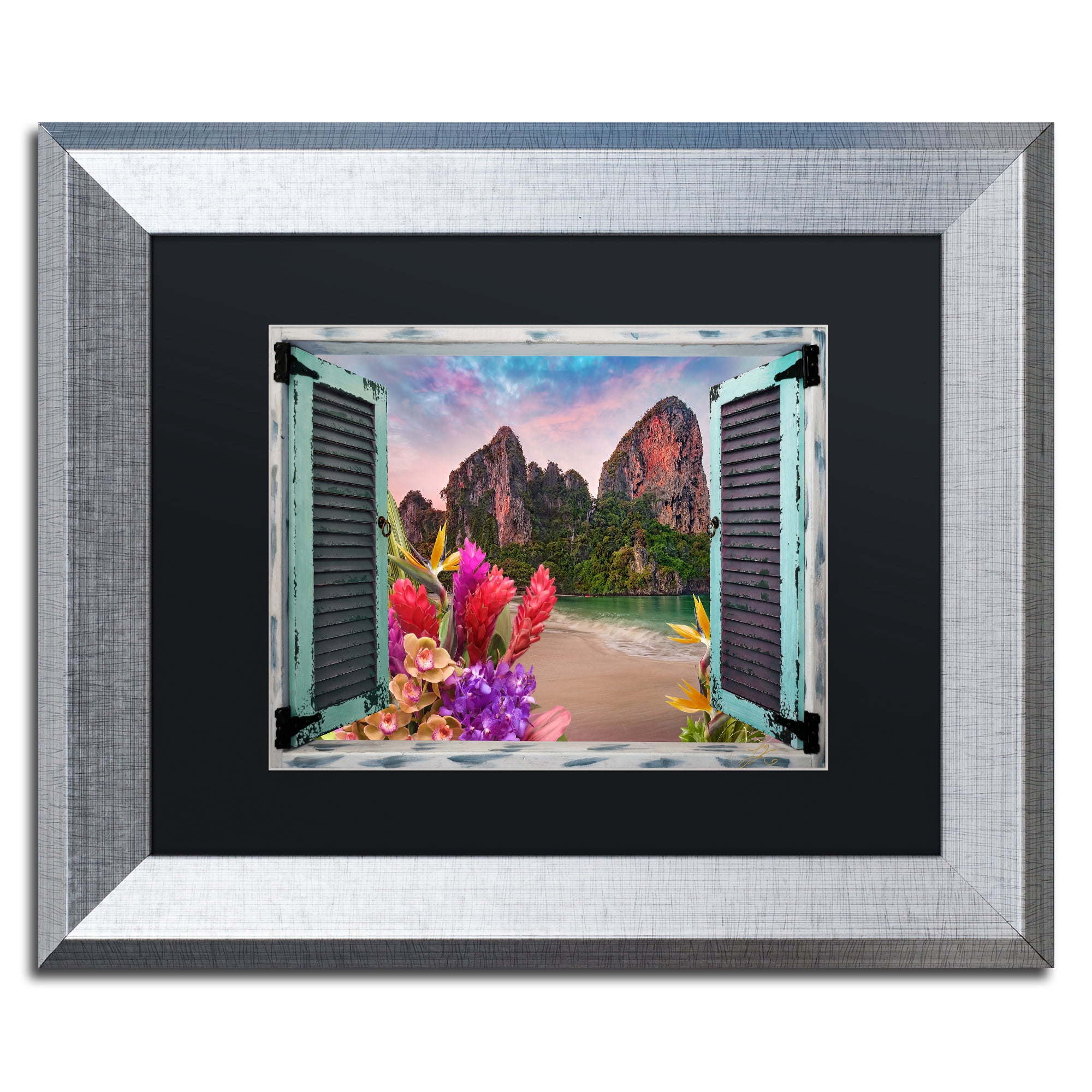 Leo Kelly 'Window to Paradise VI' Matted Framed Art