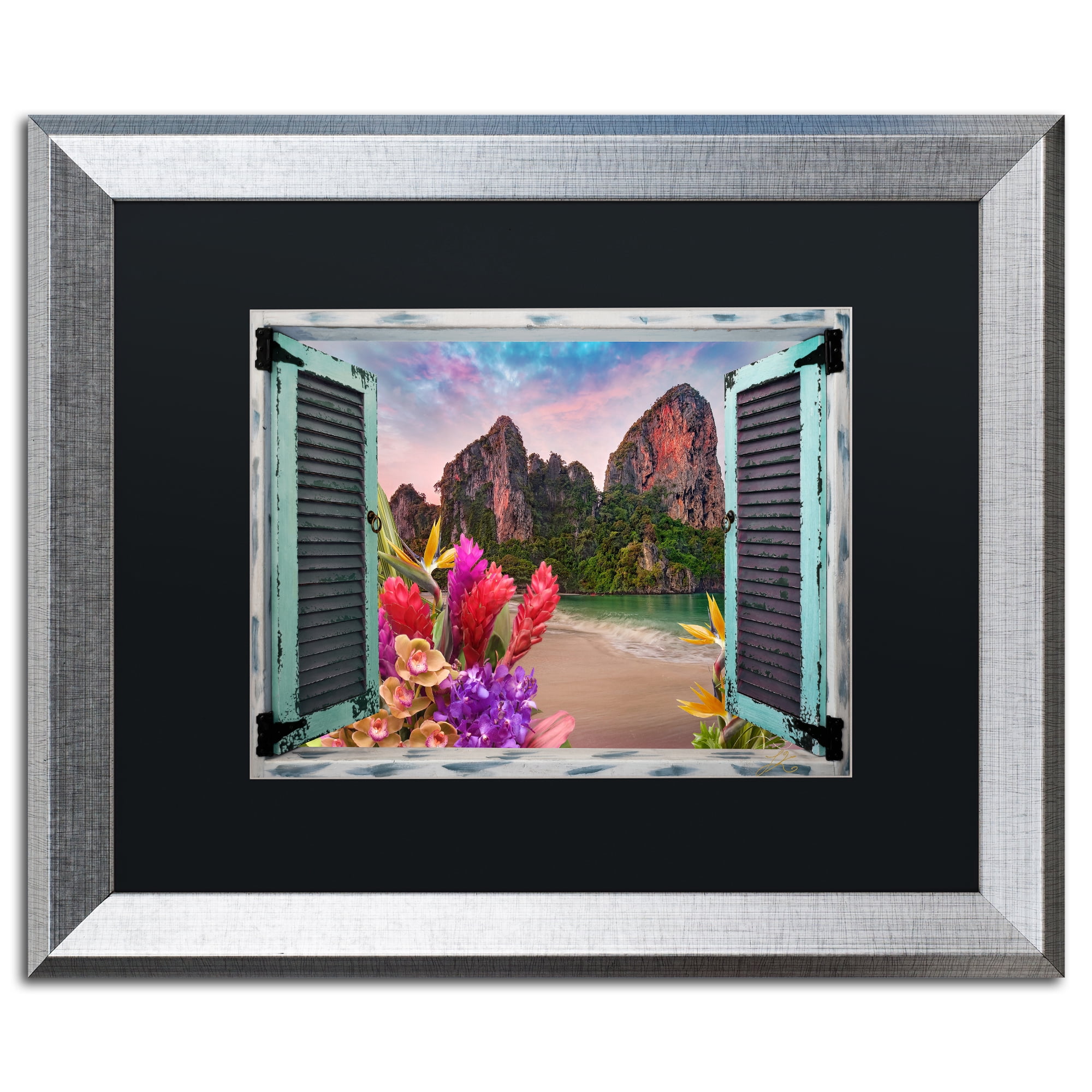 Leo Kelly 'Window to Paradise VI' Matted Framed Art