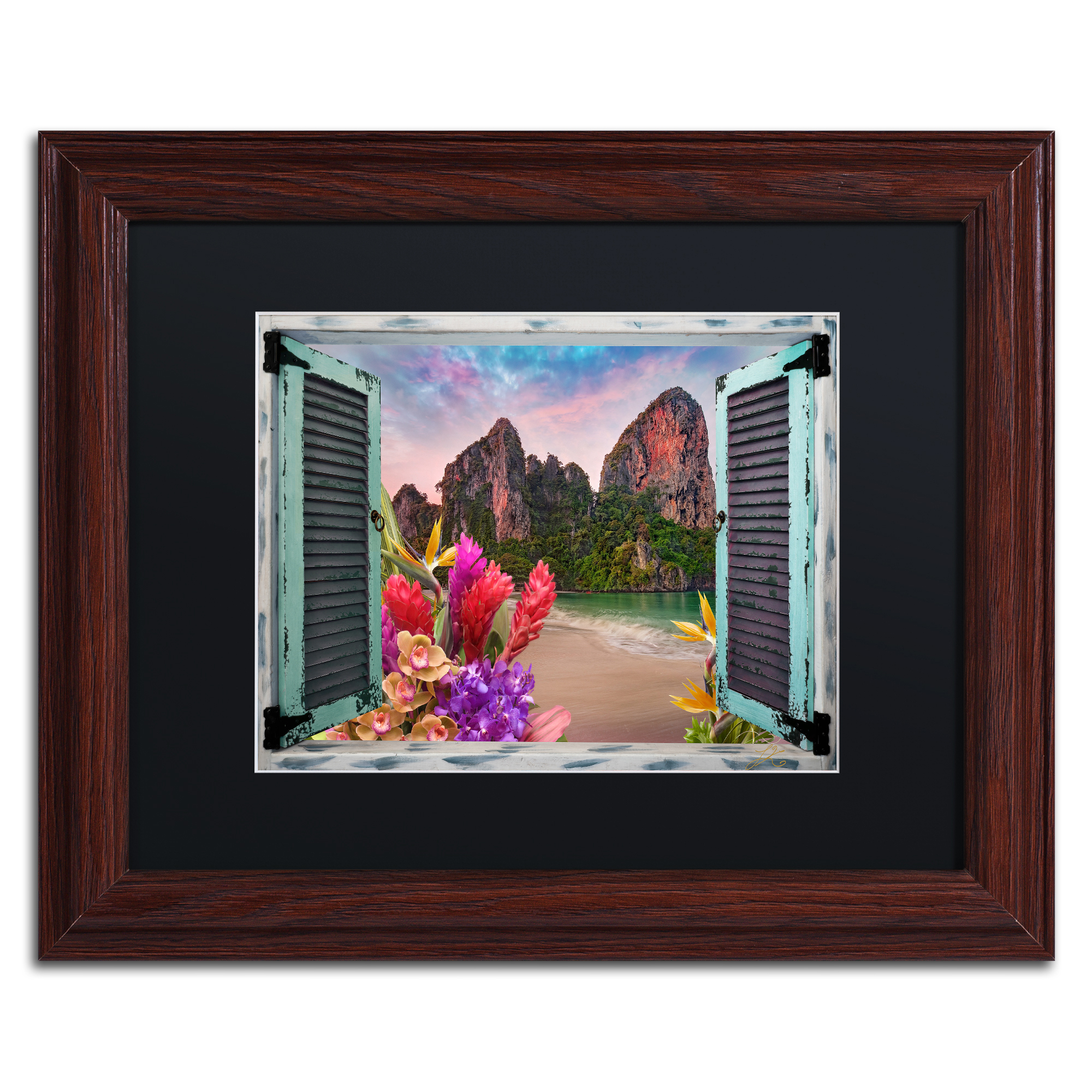 Leo Kelly 'Window to Paradise VI' Matted Framed Art