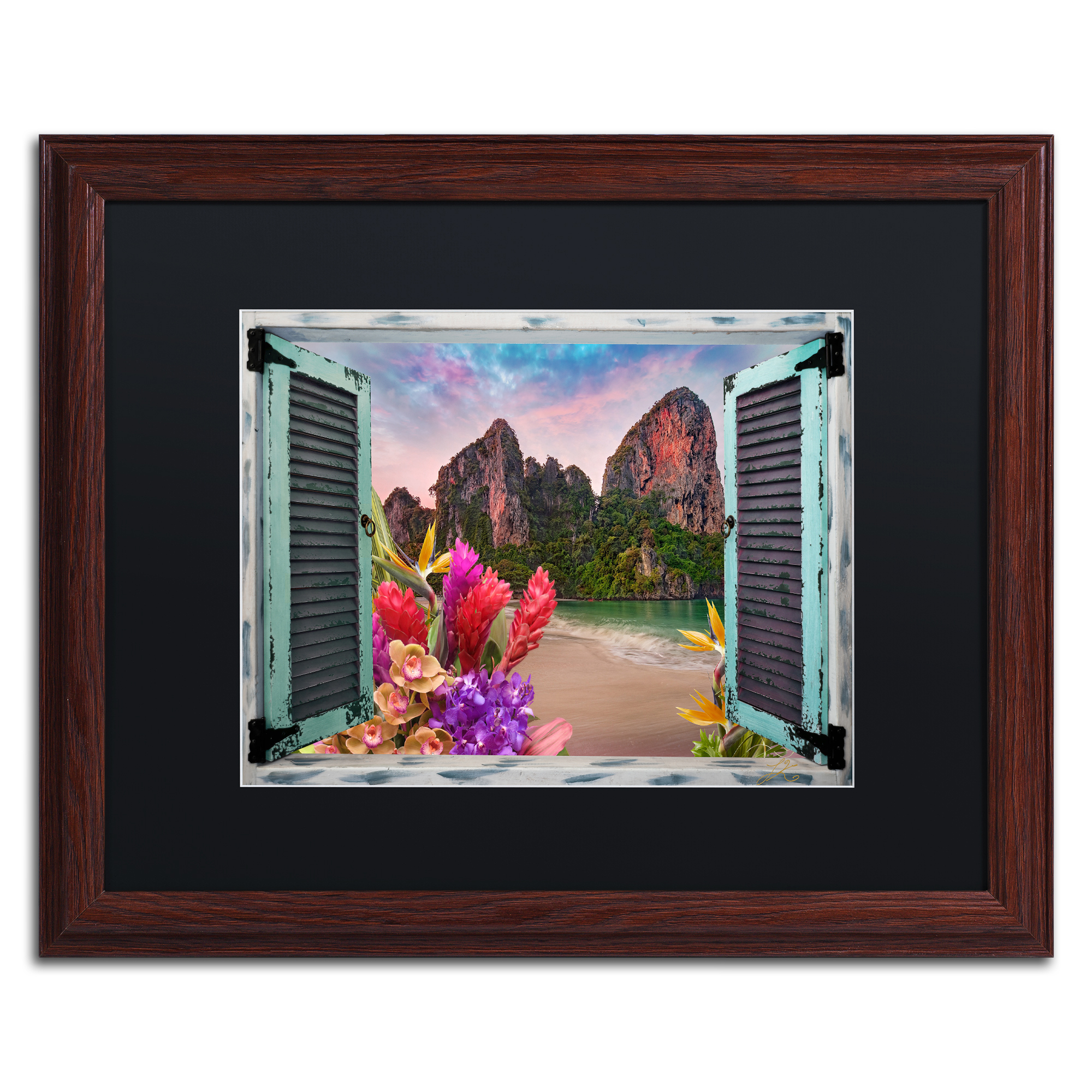 Leo Kelly 'Window to Paradise VI' Matted Framed Art