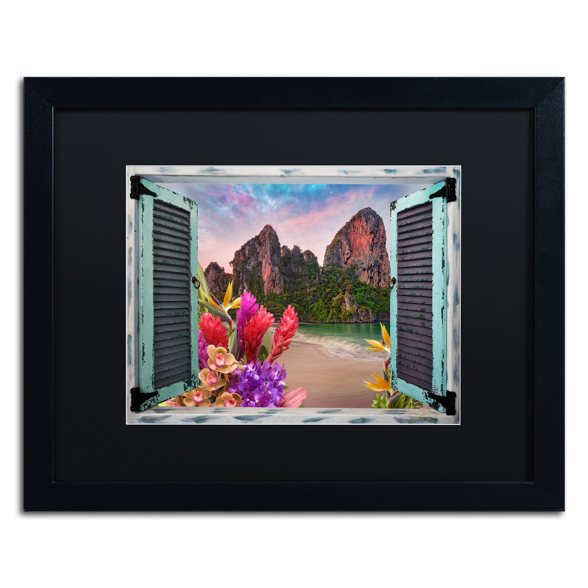 Leo Kelly 'Window to Paradise VI' Matted Framed Art