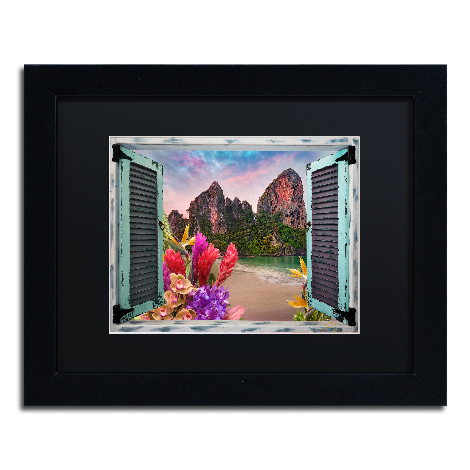 Leo Kelly 'Window to Paradise VI' Matted Framed Art