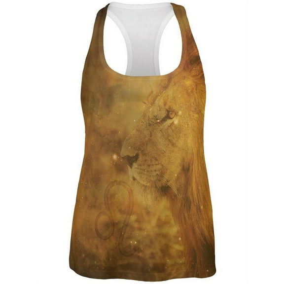 Leo King Of The Pride All Over Womens Work Out Tank Top Multi 2XL