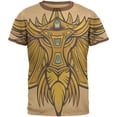 thumbnail image 1 of Leo King of the Lions Mens Ringer T Shirt Tan-Brown X-LG, 1 of 1
