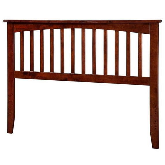 Leo & Lacey Farmhouse Solid Hardwood Queen Spindle Headboard in Walnut
