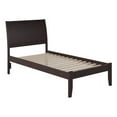 thumbnail image 1 of Leo & Lacey Farmhouse Solid Wood Twin XL Platform Bed w/ USB Charger in Espresso, 1 of 6