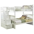 thumbnail image 1 of Leo & Lacey Full Over Full Staircase Bunk Bed in White, 1 of 4
