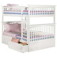thumbnail image 1 of Leo & Lacey Full Over Full Storage Bunk Bed in White, 1 of 4