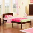 thumbnail image 1 of Leo & Lacey Modern Hardwood Storage Platform Bed, Twin-XL, Walnut, 1 of 4
