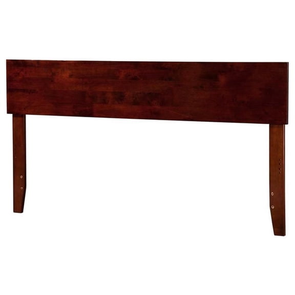 Leo & Lacey Contemporary Full Modern Wood Panel Headboard in Walnut