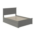 thumbnail image 1 of Leo & Lacey Modern Wood Full Platform Bed with 2 Storage Drawers in Gray, 1 of 10