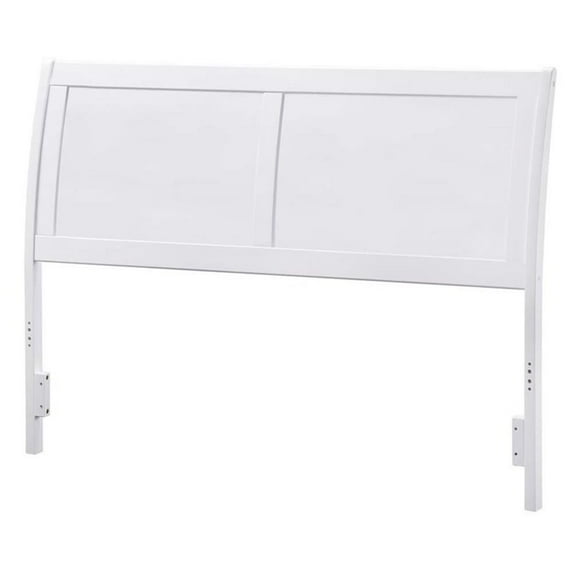 Leo & Lacey Portland Full Sleigh Wood Headboard in White