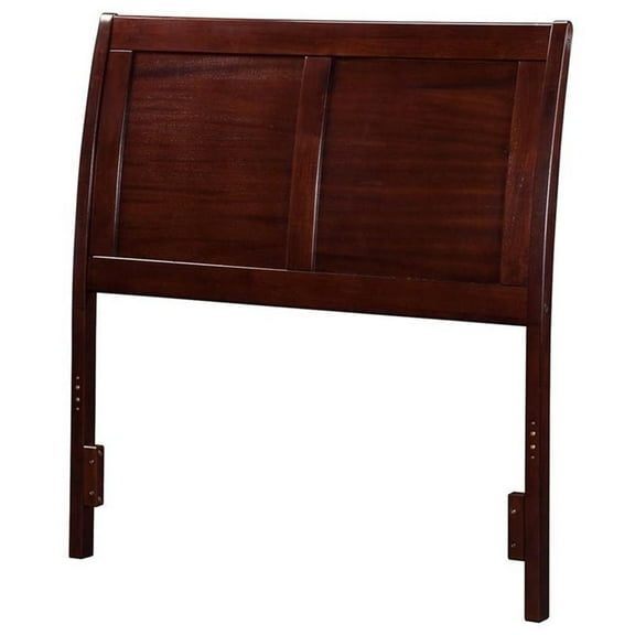 Leo & Lacey Portland Twin Sleigh Wood Headboard in Walnut