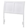 thumbnail image 1 of Leo & Lacey Modern Wood Twin Sleigh Headboard with USB Charging Station in White, 1 of 3