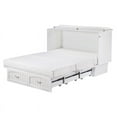 thumbnail image 1 of Leo & Lacey Queen Murphy Bed Chest in White, 1 of 6