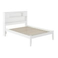 thumbnail image 1 of Leo & Lacey Solid Wood Full Platform Bed with USB Charging Station in White, 1 of 5