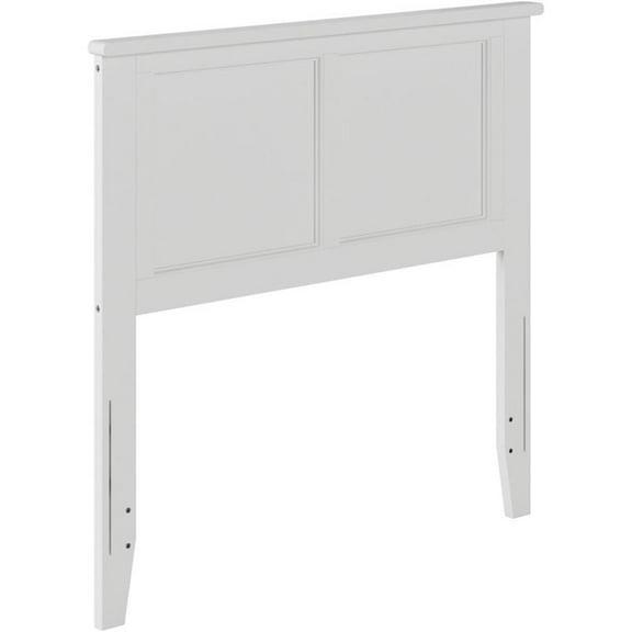 Leo & Lacey Traditional Solid Hardwood Twin Panel Headboard in White