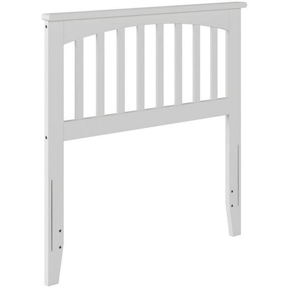 Leo & Lacey Traditional Solid Hardwood Twin Spindle Headboard in White