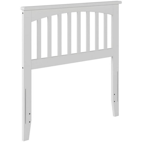 Leo & Lacey Traditional Solid Hardwood Twin Spindle Headboard in White