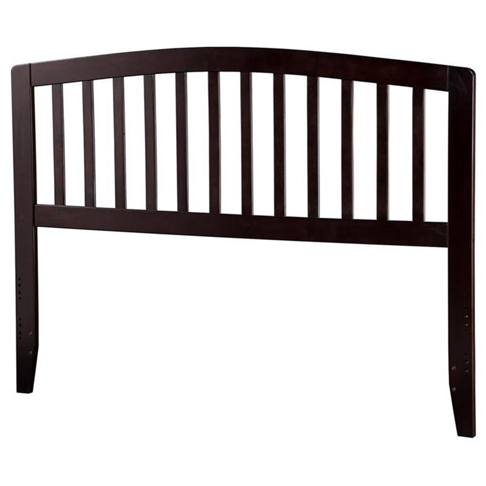Leo & Lacey Contemporary Mission-Inspired Full Wood Headboard in Espresso
