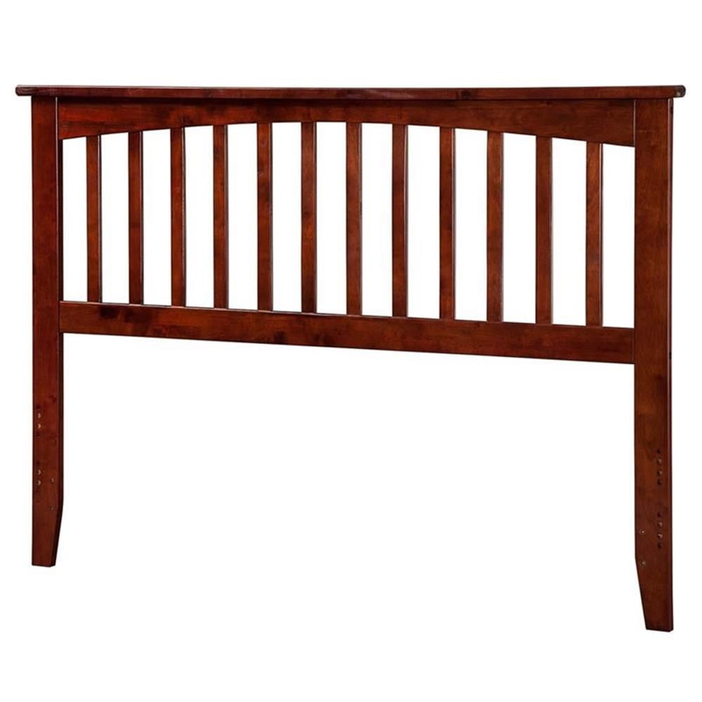 Leo & Lacey Contemporary Full Wood Headboard in Walnut Finish