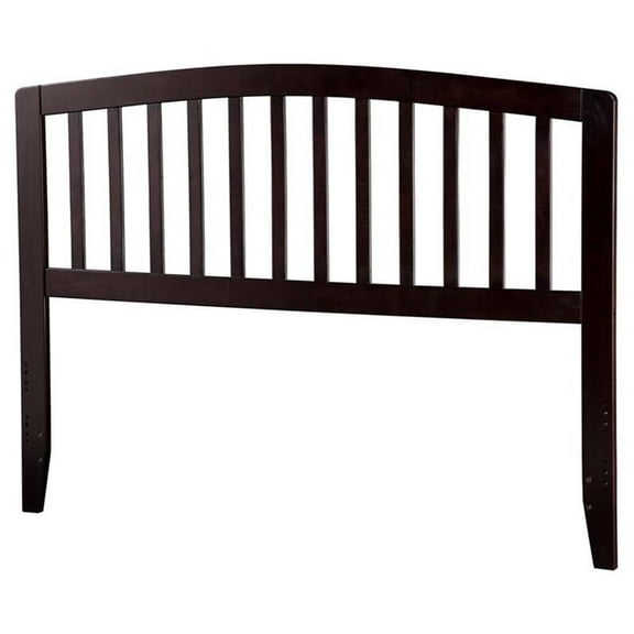 Leo & Lacey Traditional Wood Queen Headboard w/ USB Charging Station in Espresso