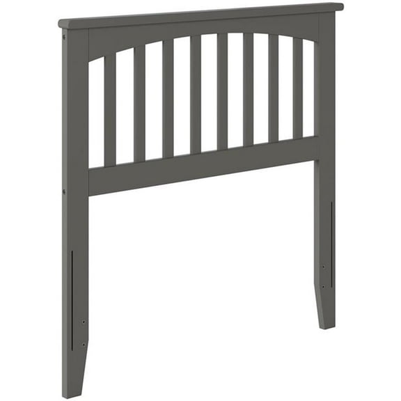 Leo & Lacey Traditional Wood Twin Slat Headboard in Gray