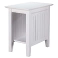 thumbnail image 1 of Leo & Lacey Transitional Solid Wood Chair Side Table in White, 1 of 8