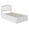 thumbnail image 1 of Leo & Lacey Richmond Twin Wood Platform Bed and Storage Drawers in White, 1 of 7