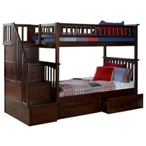 Leo & Lacey Twin Over Twin Staircase Storage Bunk Bed